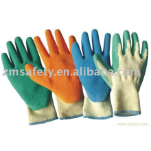 Gants enduits de latex de plissement de paume